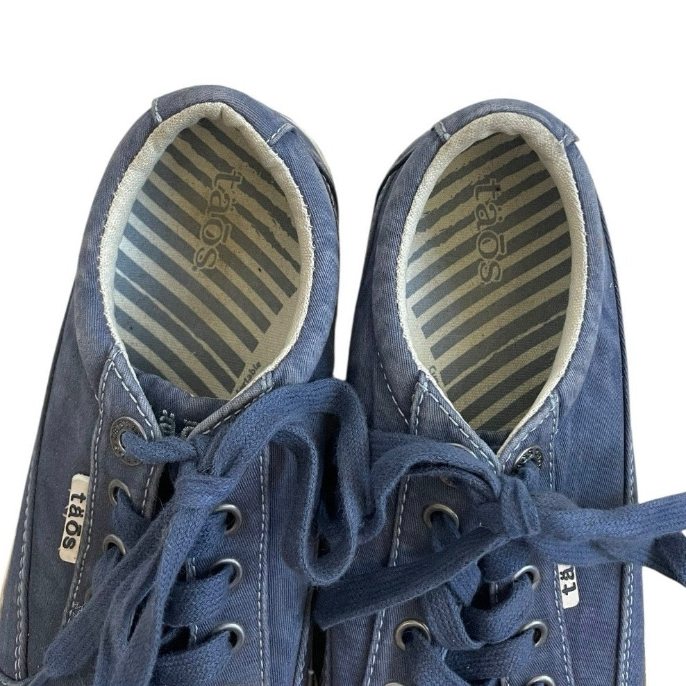 Taos Blue Moc Star Lace Up Low Top Sneakers