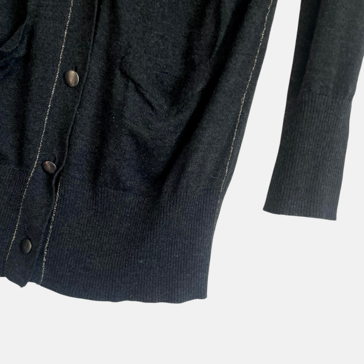 Ann Taylor LOFT Grey Button Down Cardigan Sweater