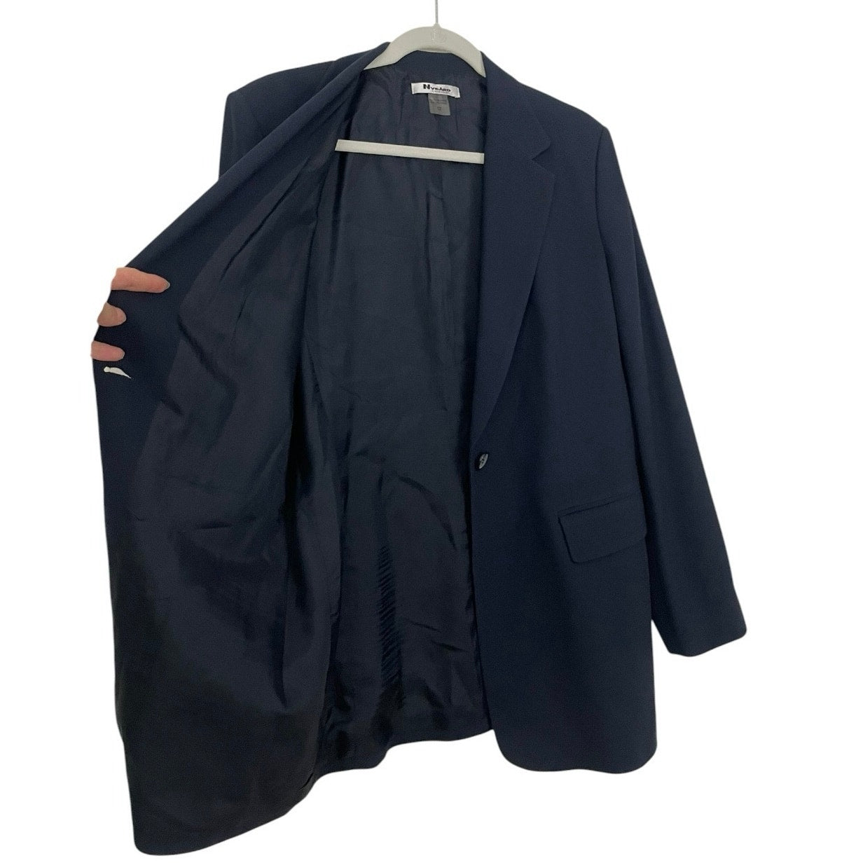Nygard Navy Blue One Button Blazer