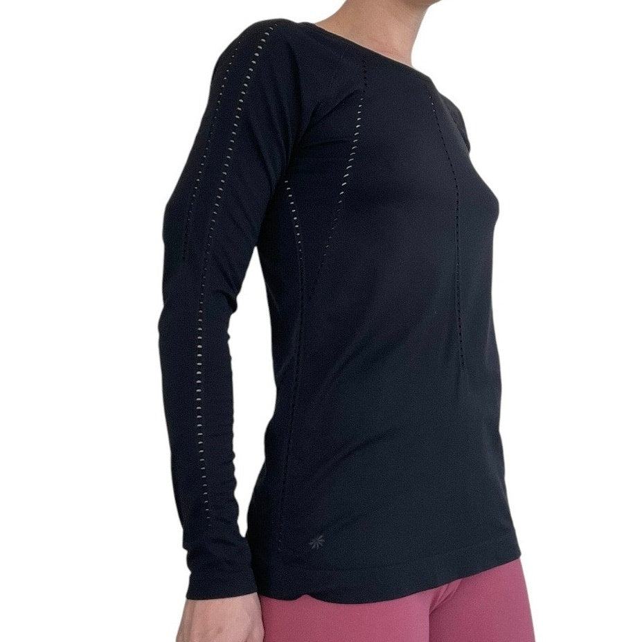 Athleta Black Long Sleeve Athletic Top