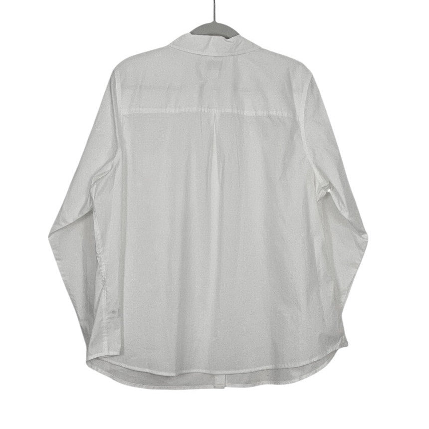 NWT Croft & Barrow White Long Sleeve Button Down The Classic Shirt