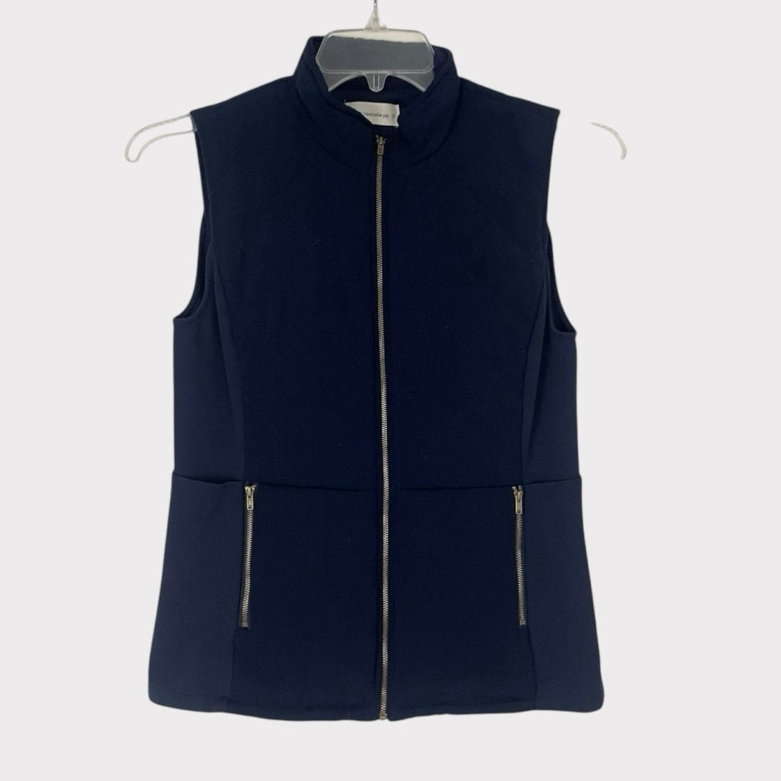 The Impeccable Pig Navy Blue Zip Up Puffer Vest