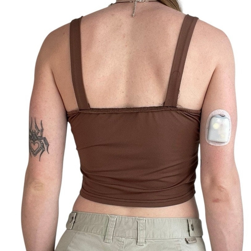 Brown Cropped Tank Top