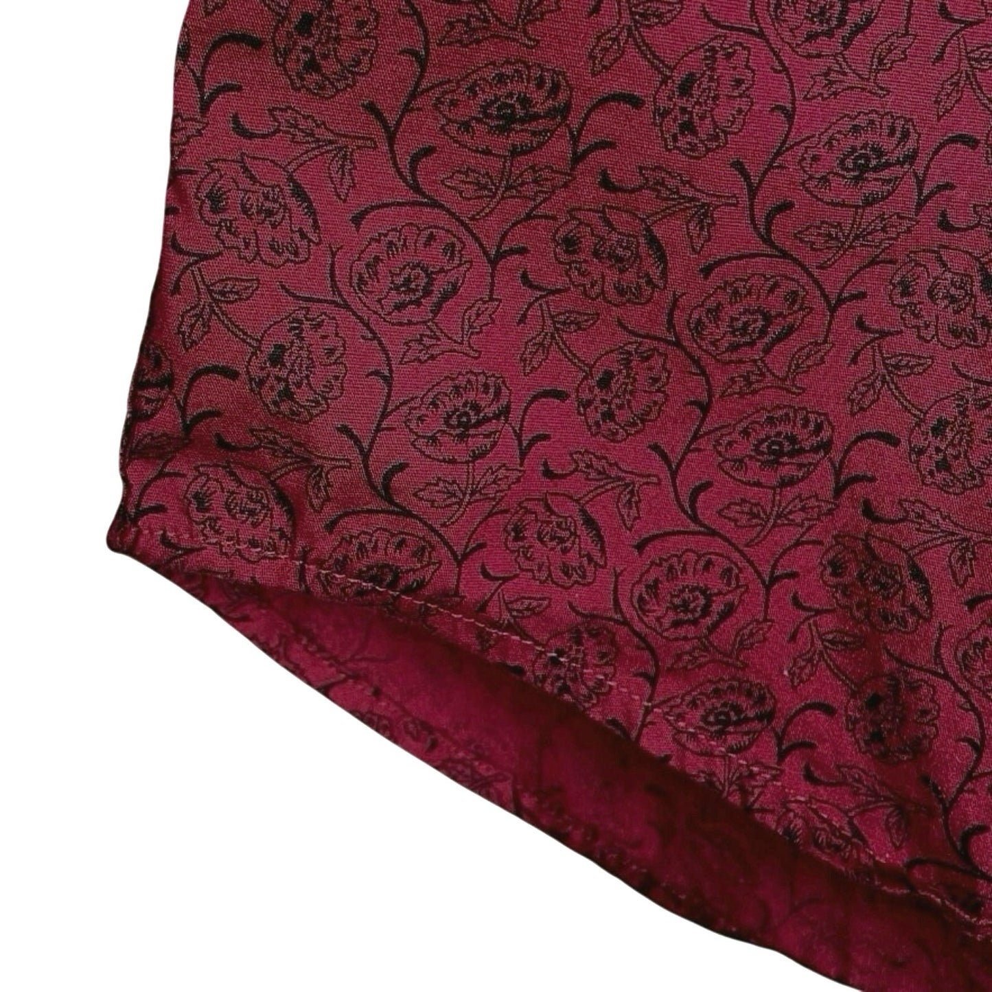 Consequence Mens Maroon Floral Short Sleeve Button Down Shirt