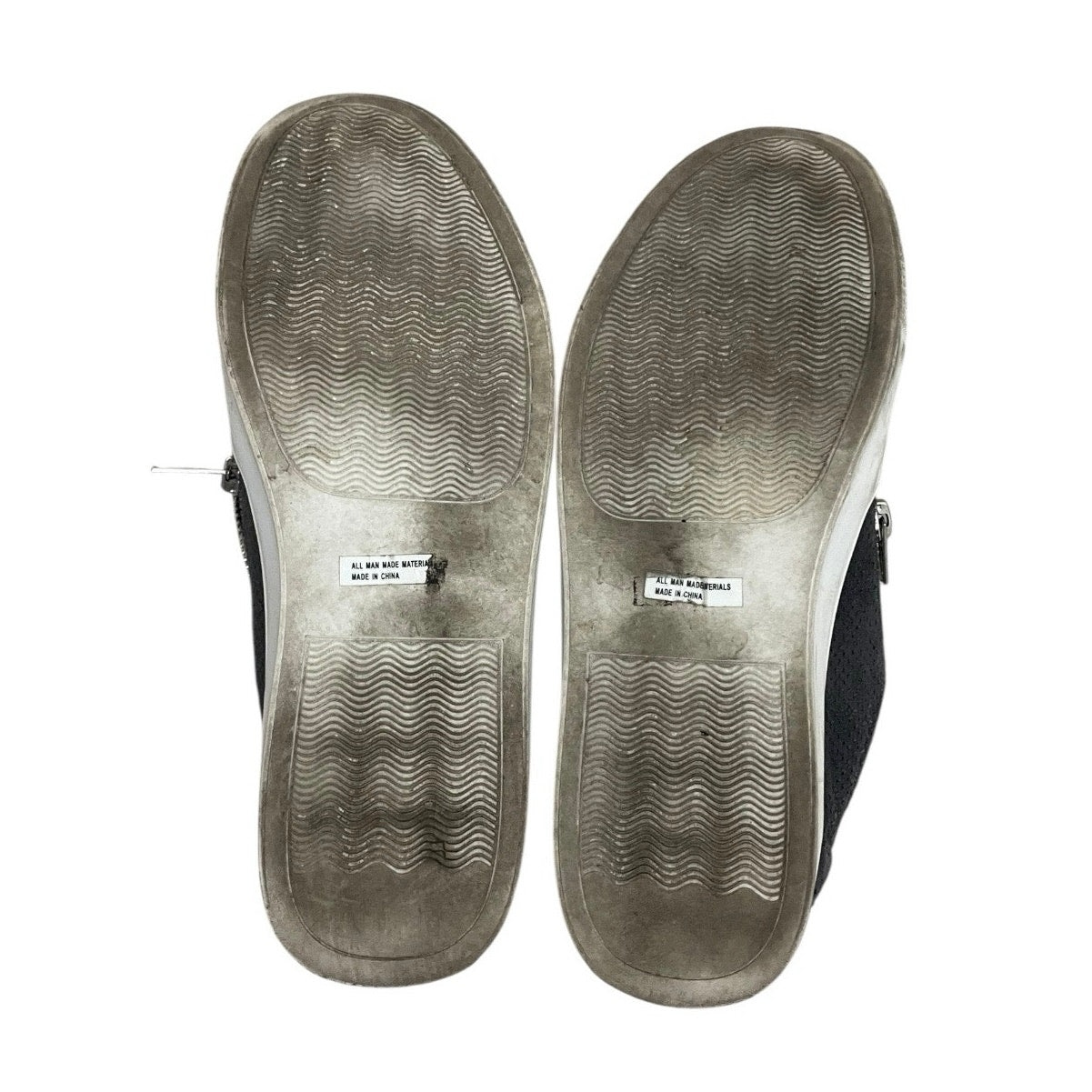 Report Alexa Grey Perforated Zipper Slip On Sneakers