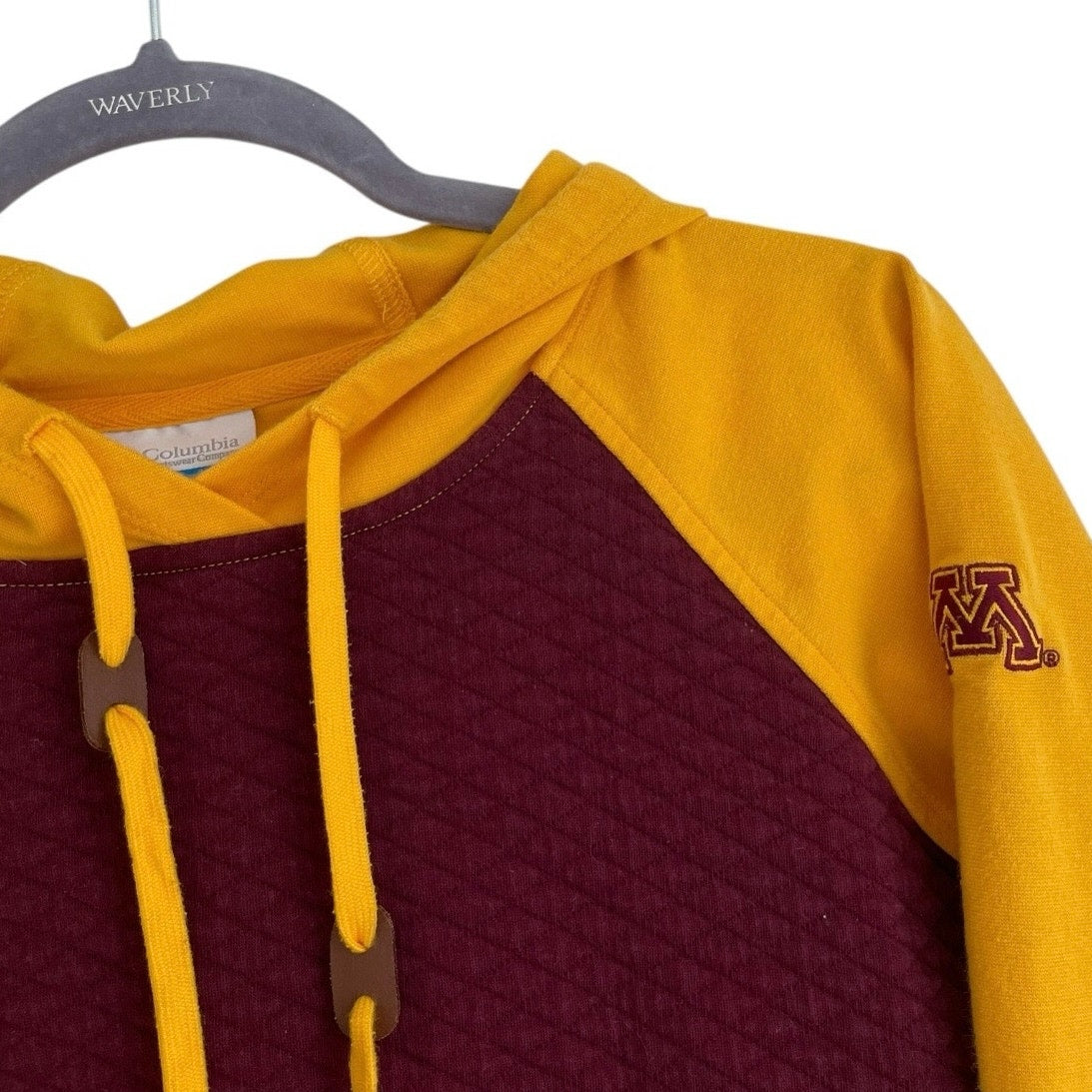 Columbia University of Minnesota Maroon & Yellow Hoodie Sweatshirt