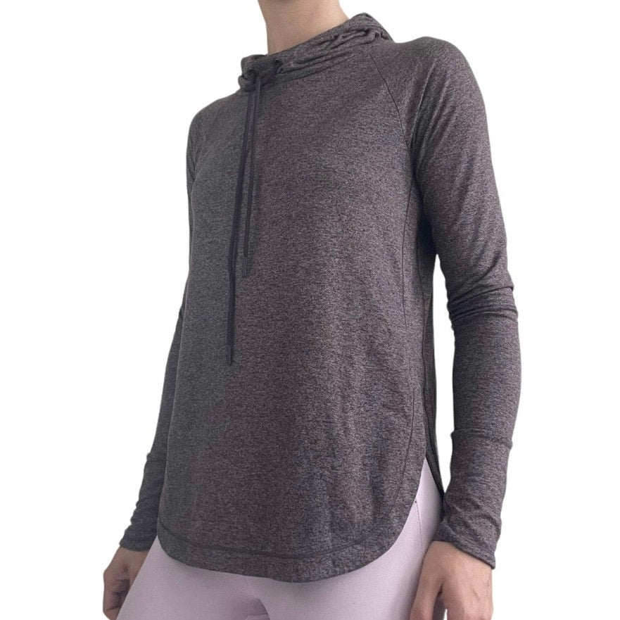 Athleta Purple Active Hooded Long Sleeve Top