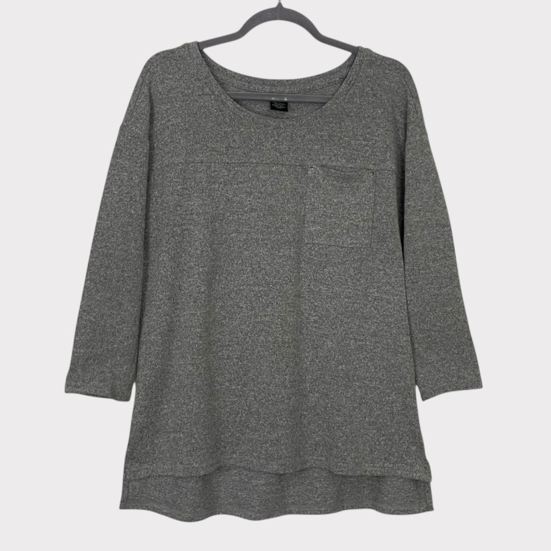 Calvin Klein Jeans Grey Long Sleeve Crewneck Top