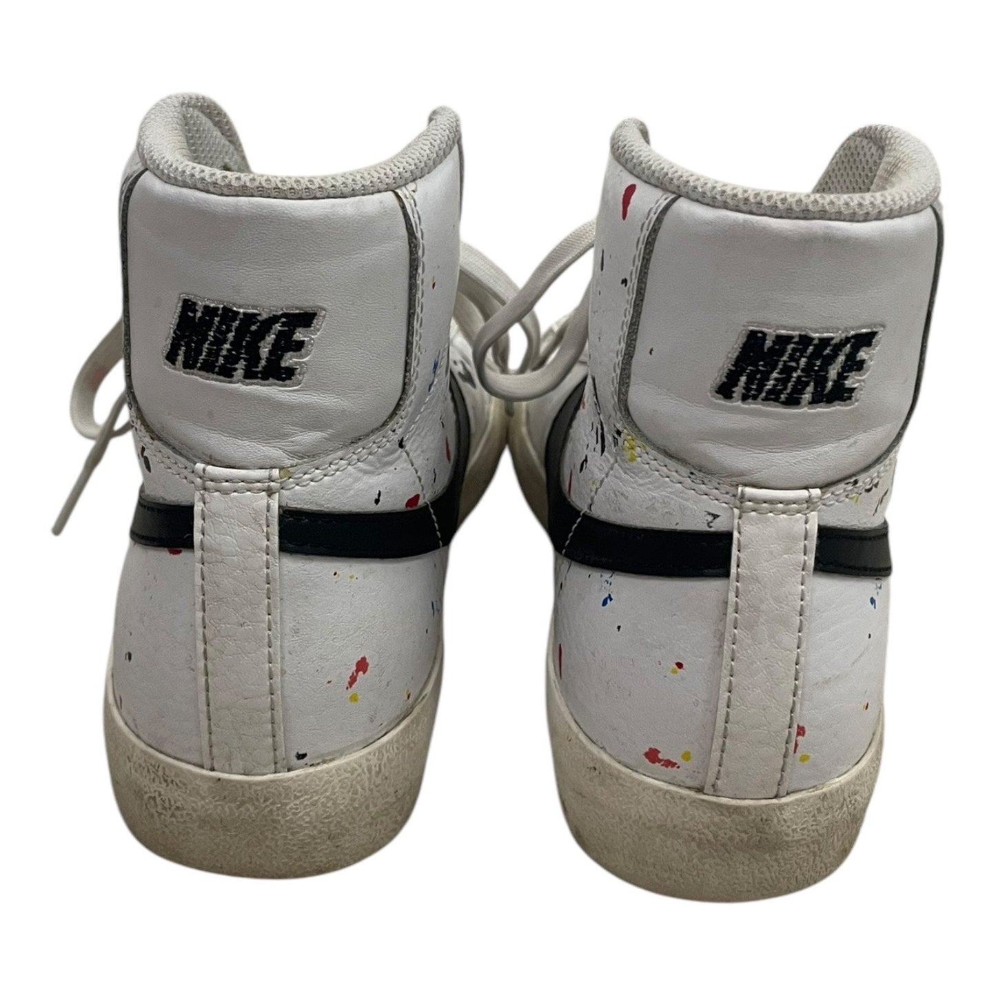 Nike White Colorful Splatter Paint High Top Sneakers