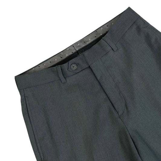 Pronto Uomo Mens Grey Flat Front Dress Pants