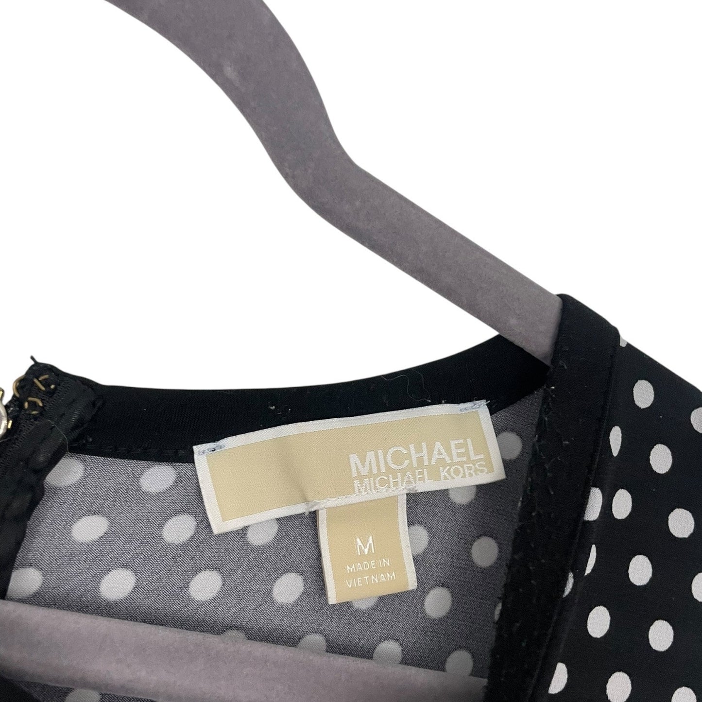 MICHAEL Michael Kors Black & White Polka Dot A-Line Dress