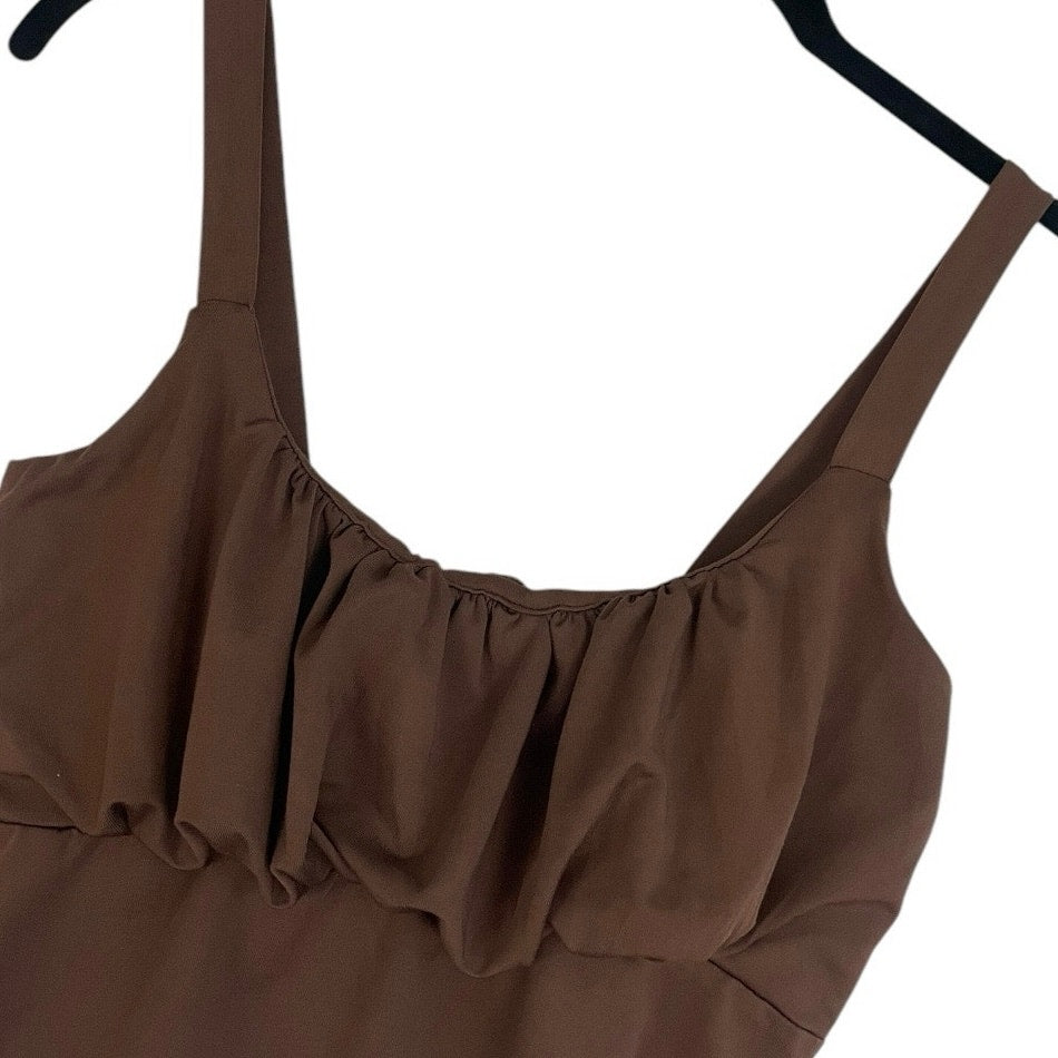 Brown Cropped Tank Top
