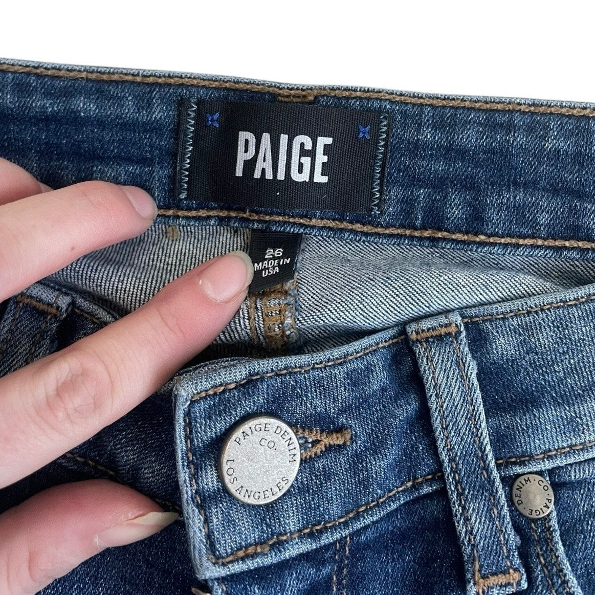 Paige Verdugo Ankle Distressed Skinny Jeans