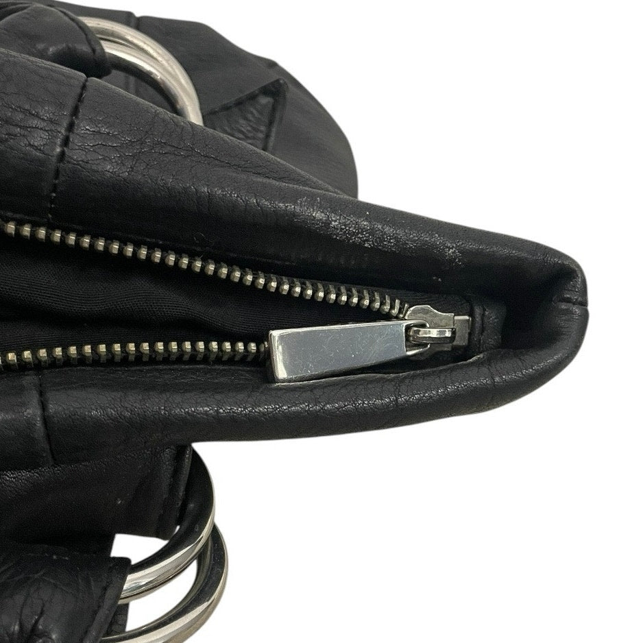 Express Design Studio Black Leather Shoulder Purse Bag