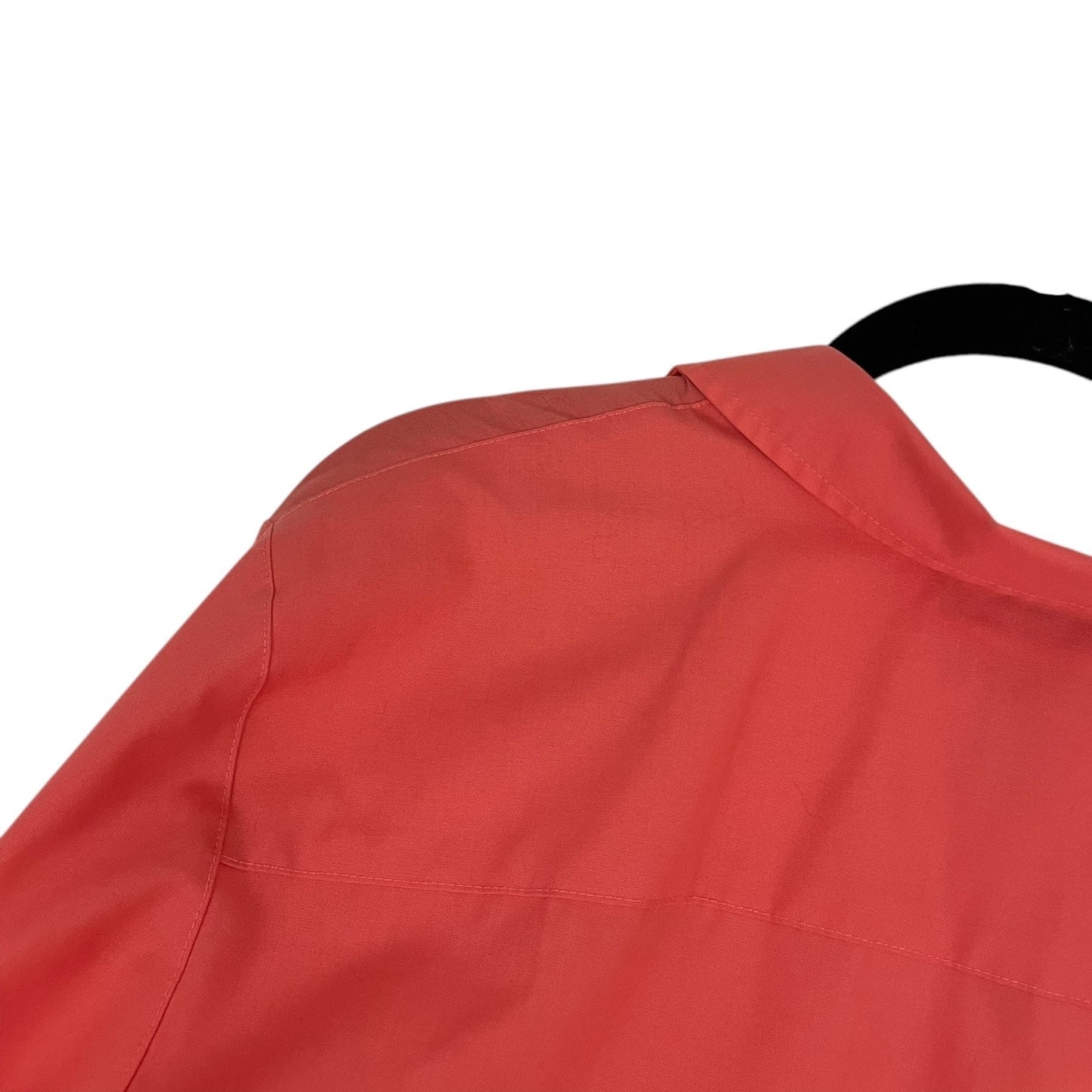 Westbound Vibrant Coral Wrinkle Free Long Sleeve Button Down Blouse