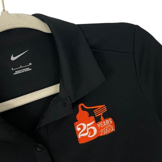 Nike x Tito's Handmade Vodka 25 Years Black Short Sleeve Polo Shirt