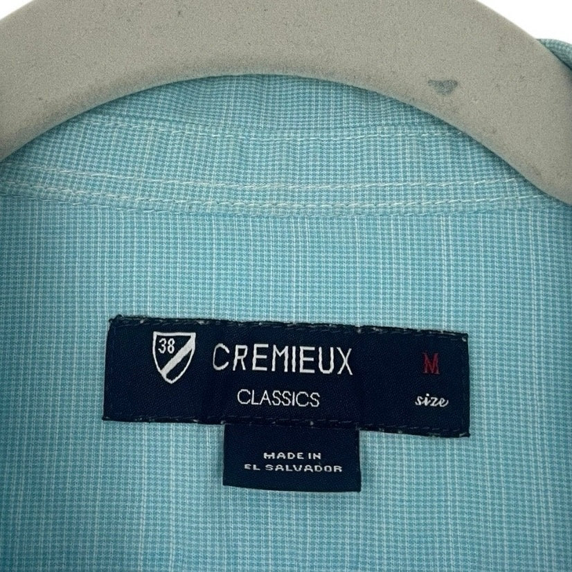 Cremieux Classics Mens Blue Short Sleeve Button Down Shirt