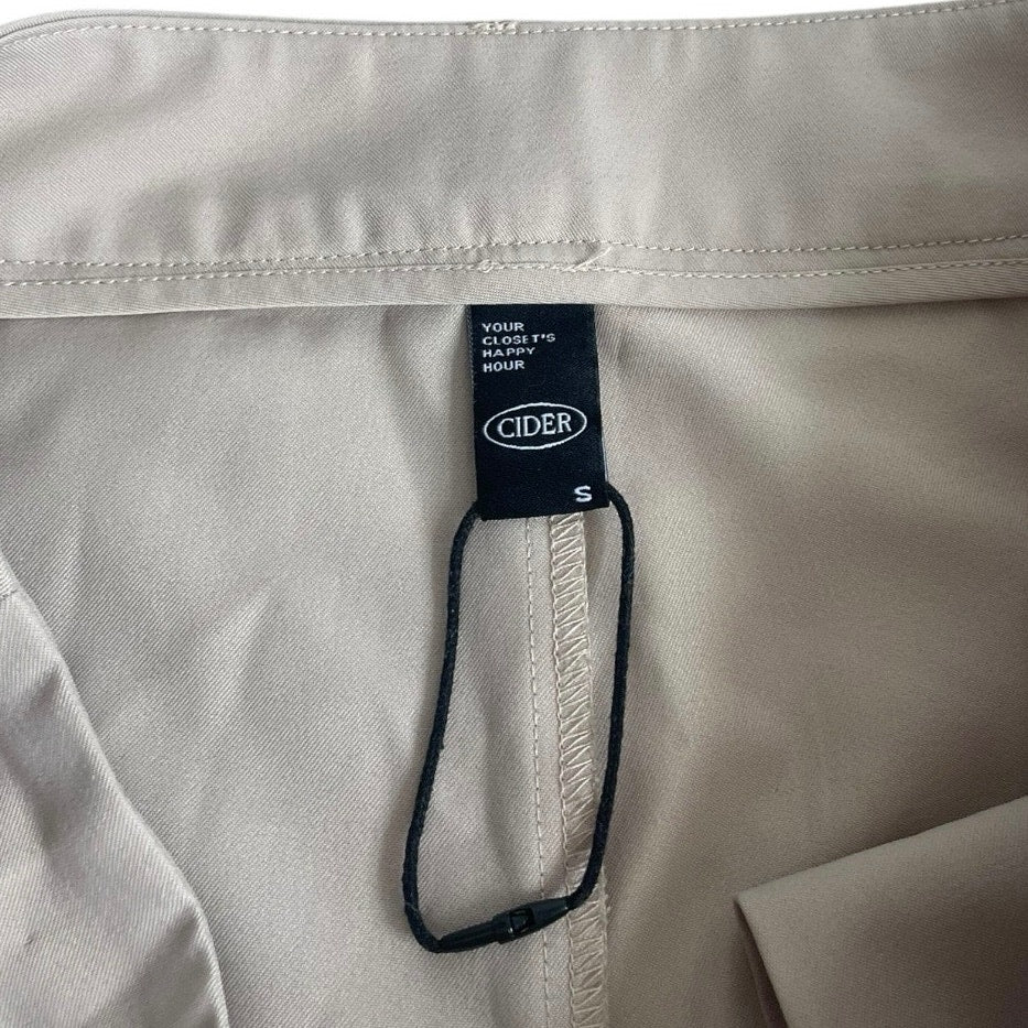 NWOT Cider Tan Wide Leg High Rise Trousers