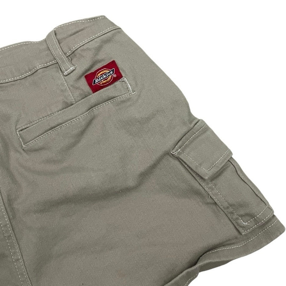 Dickies Denim Beige Cargo Mini Jean Shorts