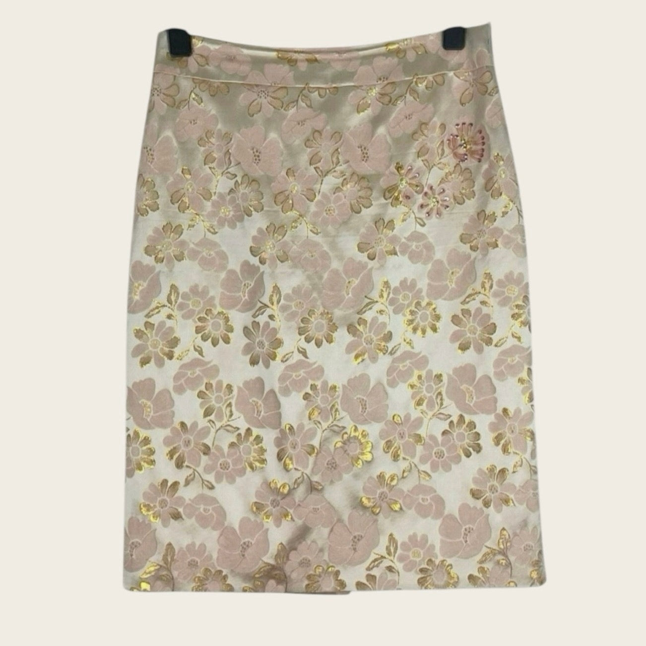 Banana Republic Gold Floral Embellished Skirt