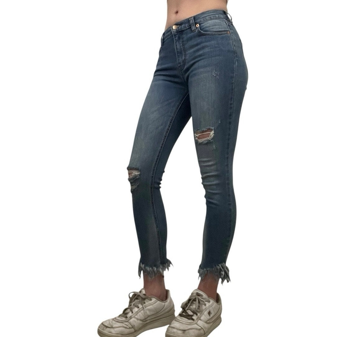 Free People Distressed Skinny Jeans