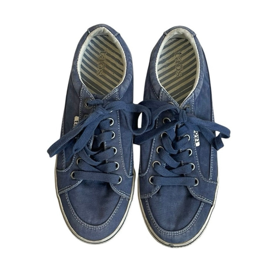 Taos Blue Moc Star Lace Up Low Top Sneakers