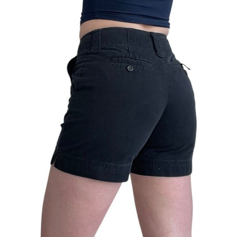 Dockers Women Black Elite Favorite Fit Midi Denim Jean Shorts