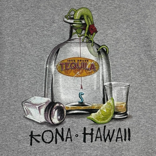 Kona Hawaii Grey Tequila Lizard Graphic Short Sleeve Tee