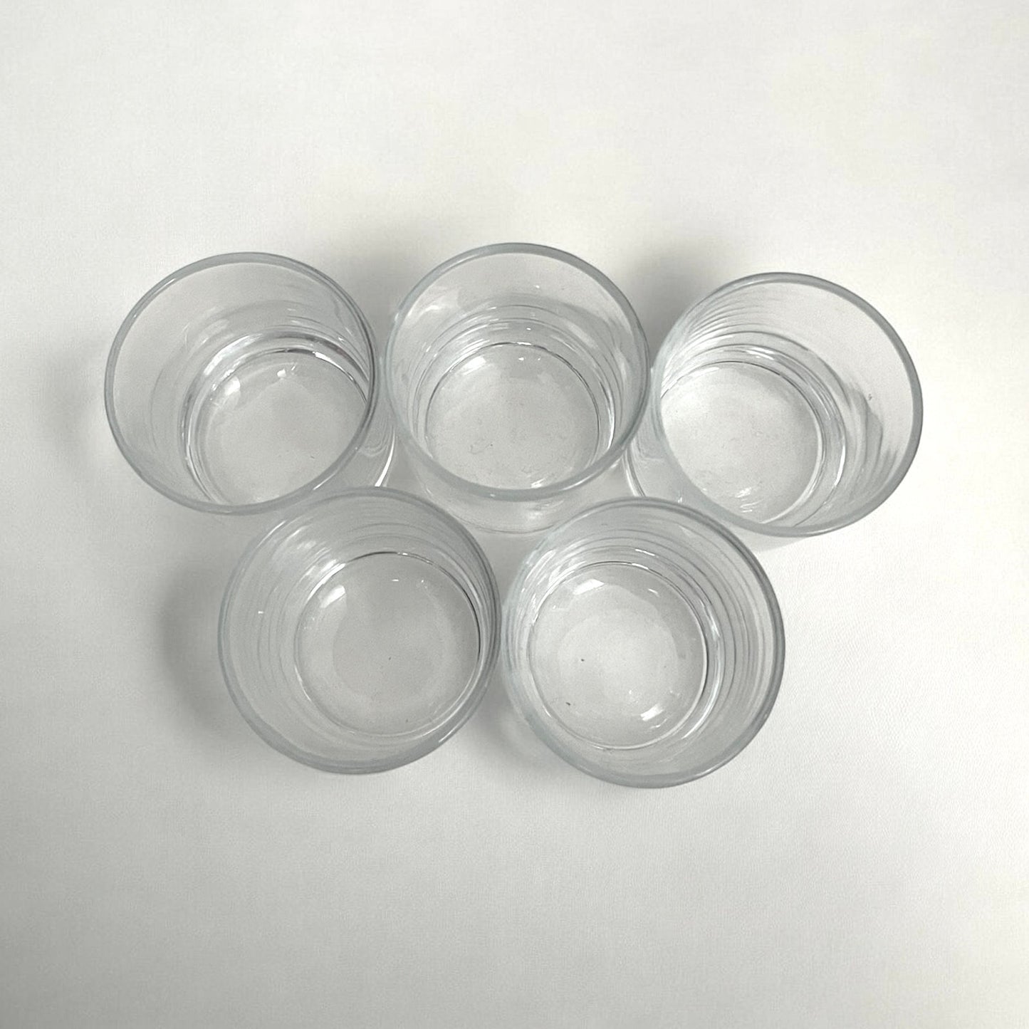 Set of 5 Clear Glass Shot Glasses