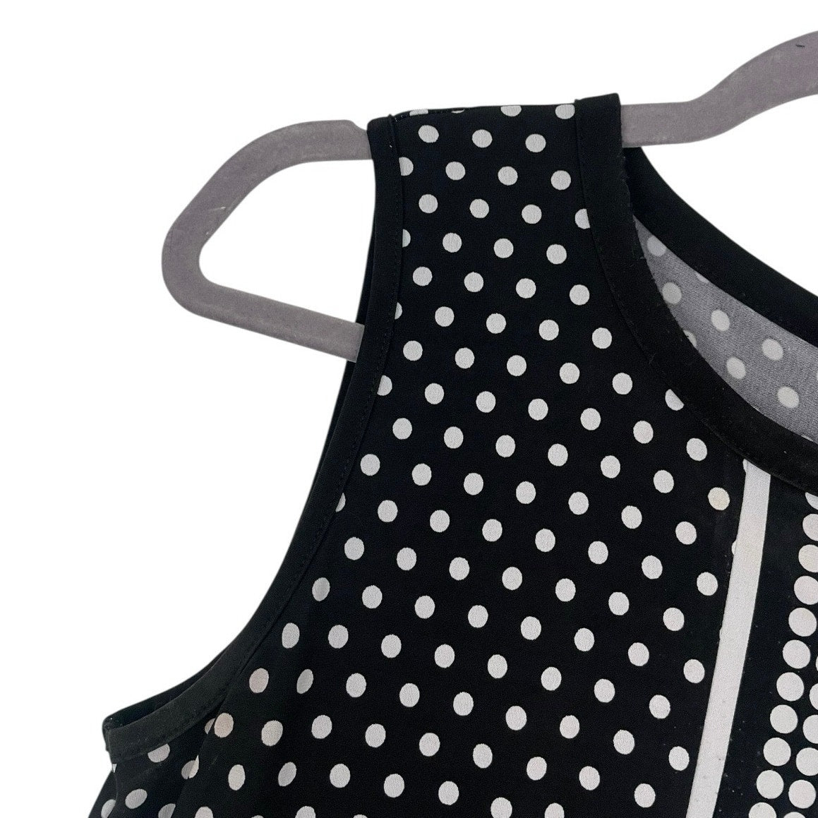 MICHAEL Michael Kors Black & White Polka Dot A-Line Dress