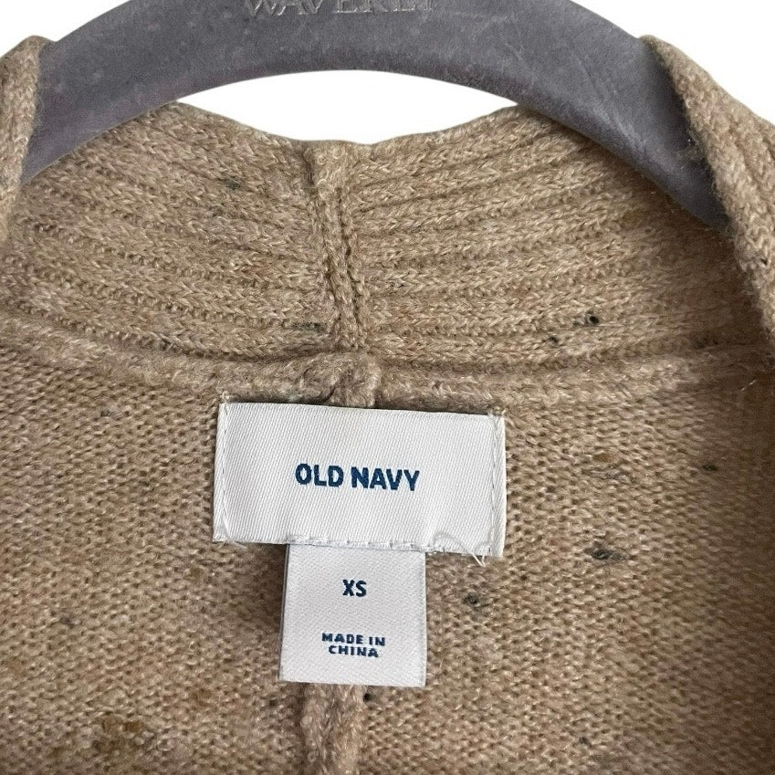 Old Navy Oatmeal Beige Cocoon Shortie Cardigan Sweater