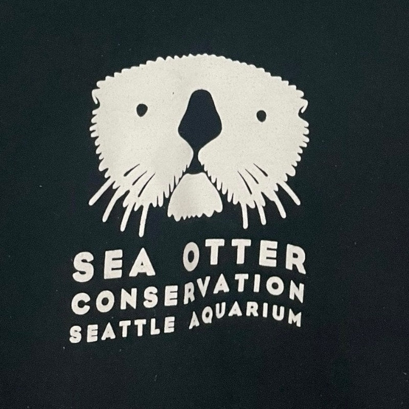 Seattle Aquarium Sea Otter Conservation Black Crewneck Sweatshirt