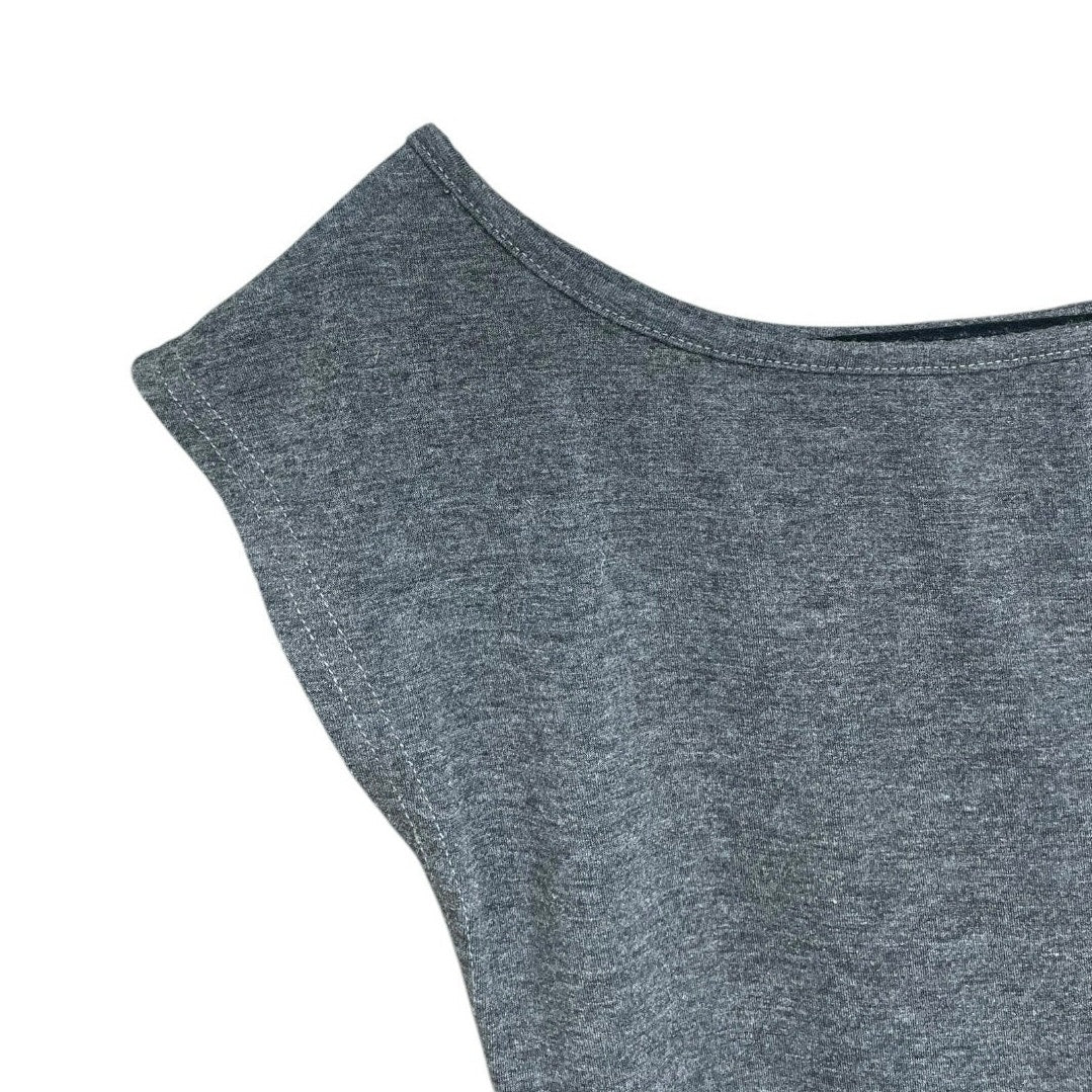 Soft Grey Asymmetrical Sleeve Blouse