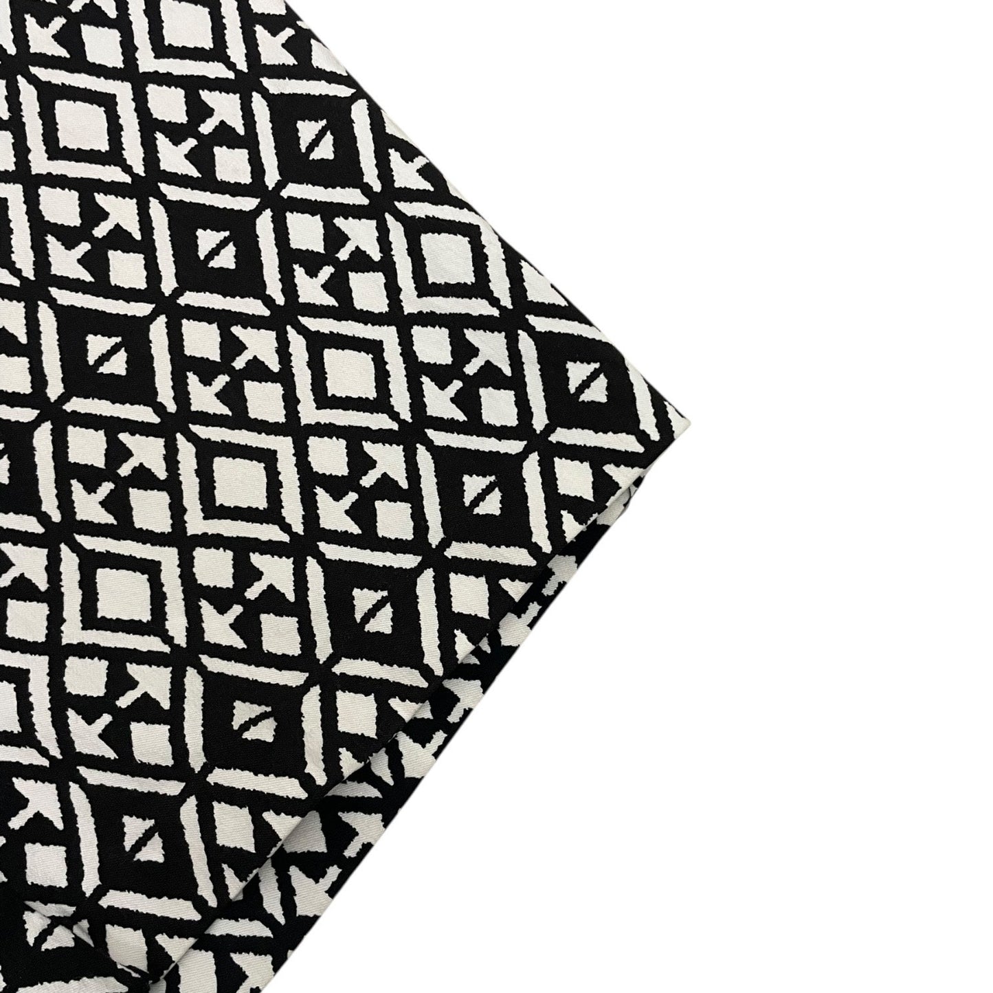 Mario Serrani Black & White Geometric Bermuda Midi Shorts