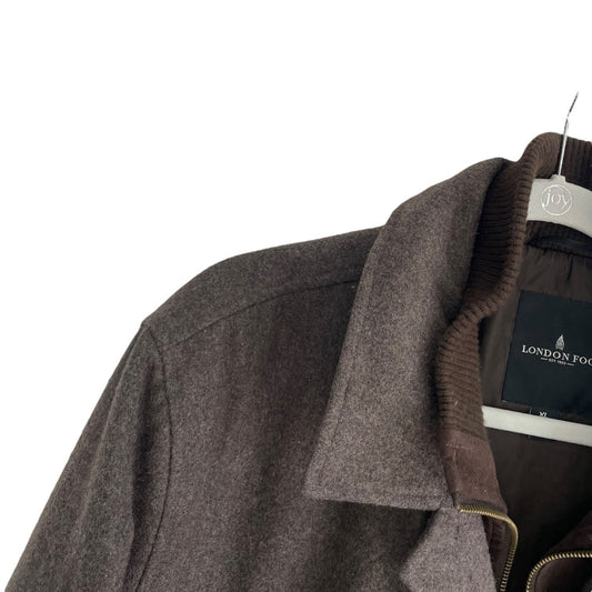 London Fog Vintage Brown Wool Heavy Coat