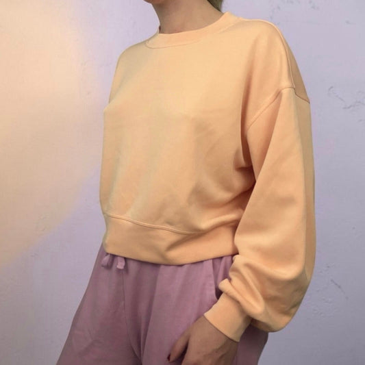 Lululemon Athletica Peach Softstreme Perfectly Oversized Cropped Crew