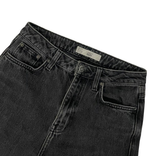 Topshop Black Moto Mom High Rise Jeans