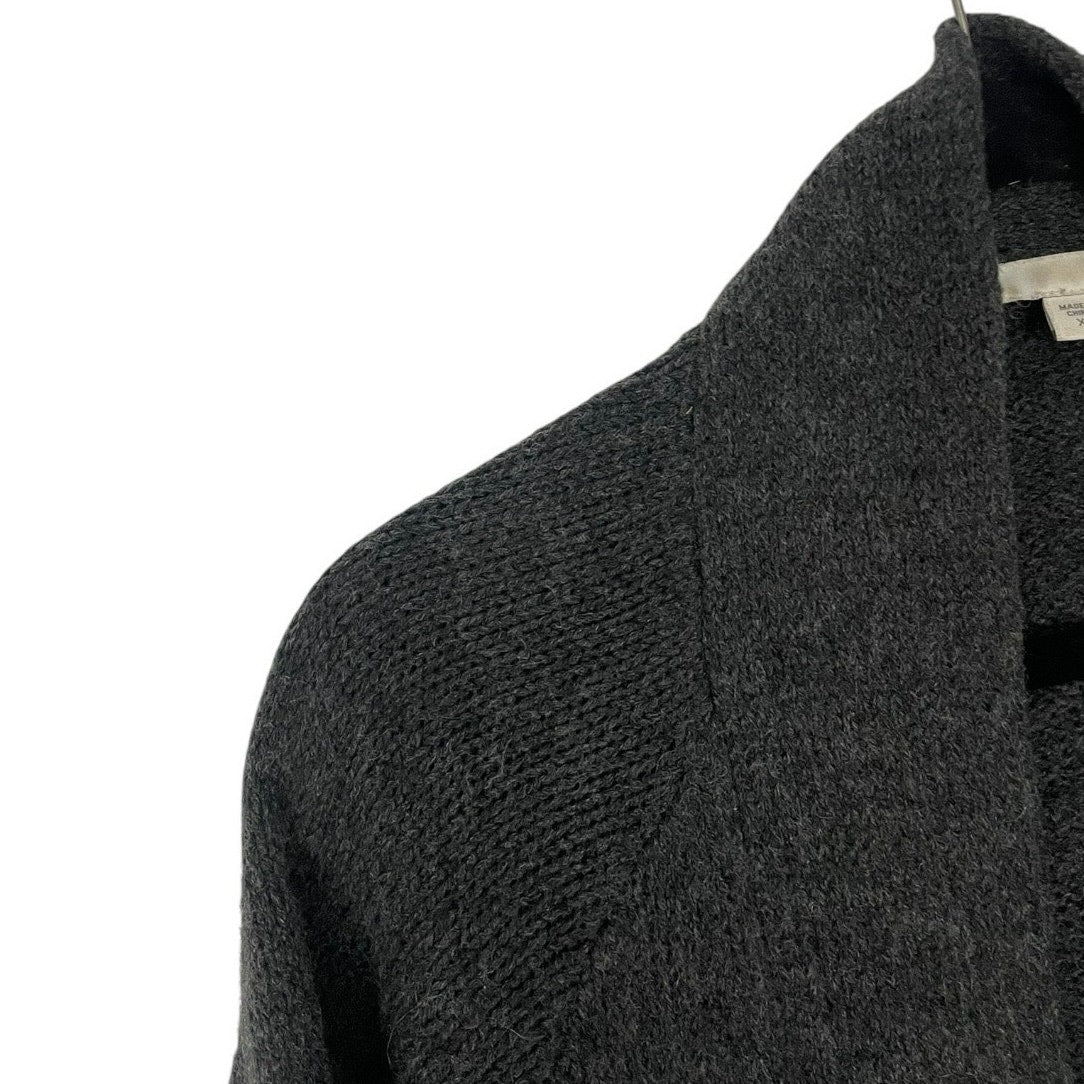 J. Jill Grey Knit Wool Cardigan Sweater