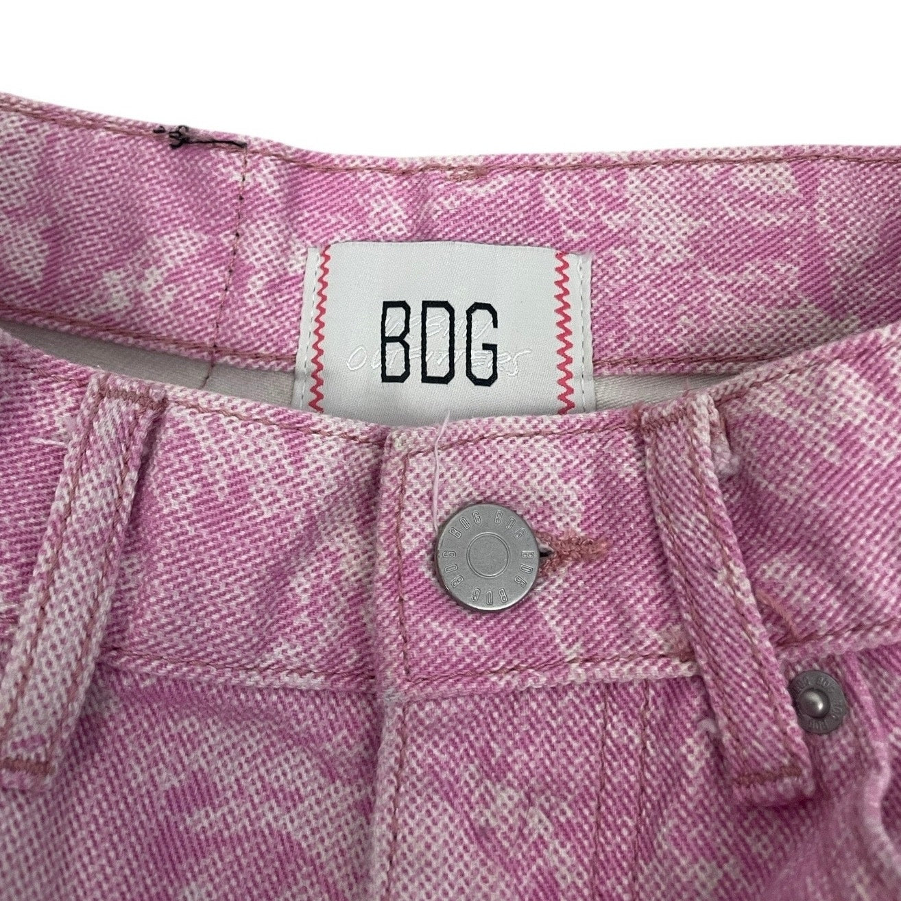 BDG Denim Pink Patterned Cowboy Jeans