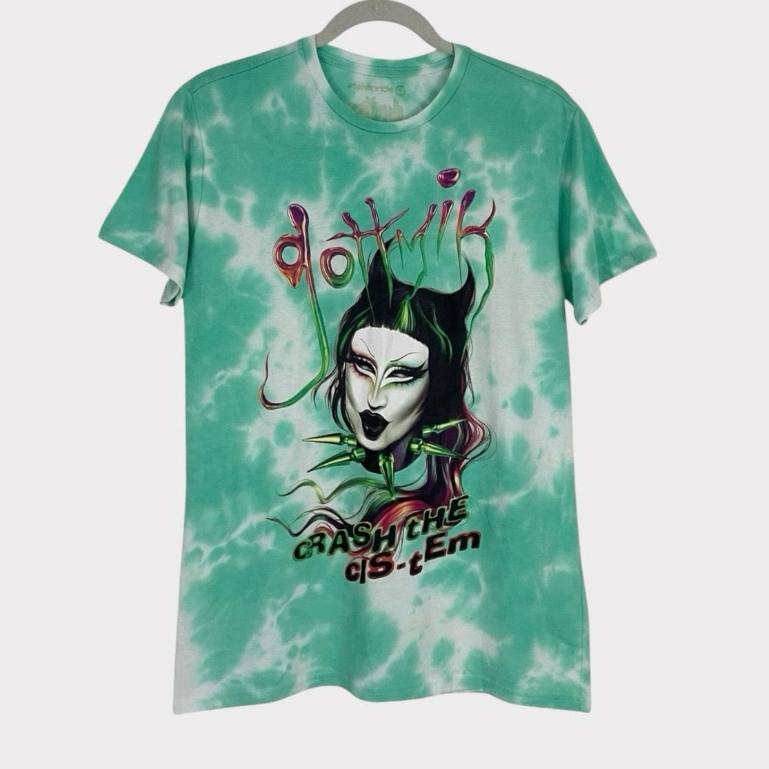 Gottmik Crash The Cis-tem Turquoise Tie Dye Graphic Tee