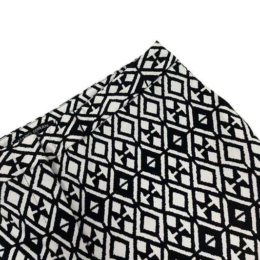Mario Serrani Black & White Geometric Bermuda Midi Shorts
