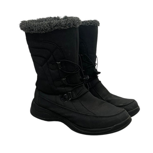 Alpine Design Black Slalom Fur Lined Winter Snow Boots