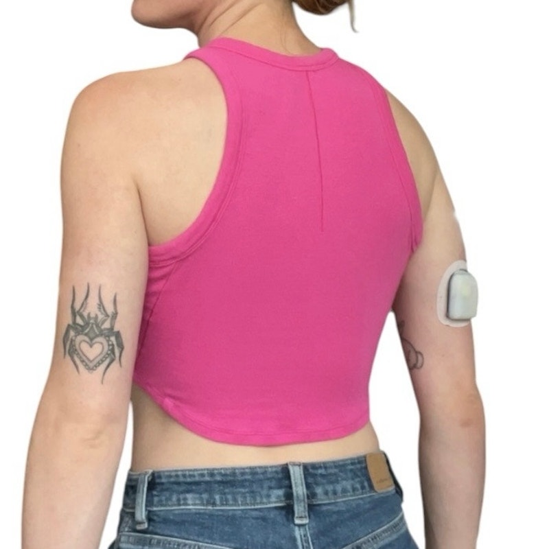 Lululemon Athletica Pink Ribbed Cropped Tank Top