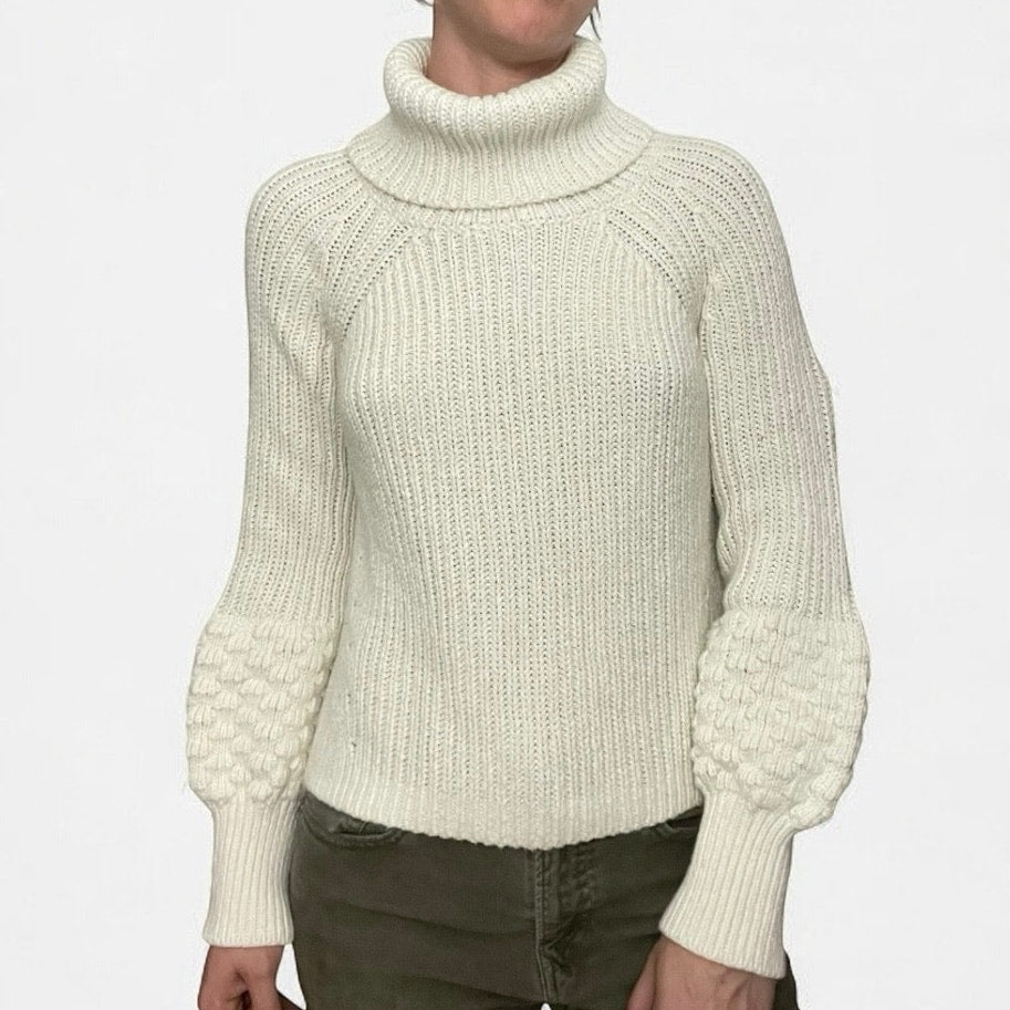 Melrose and Market White Knit Turtleneck Sweater
