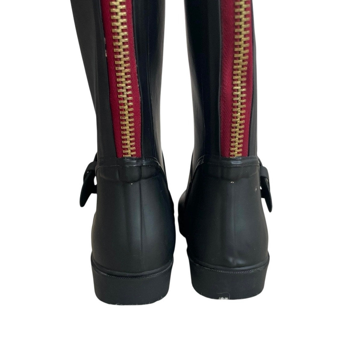 Steve Madden Dreench Black Rubber Knee High Rain Boots