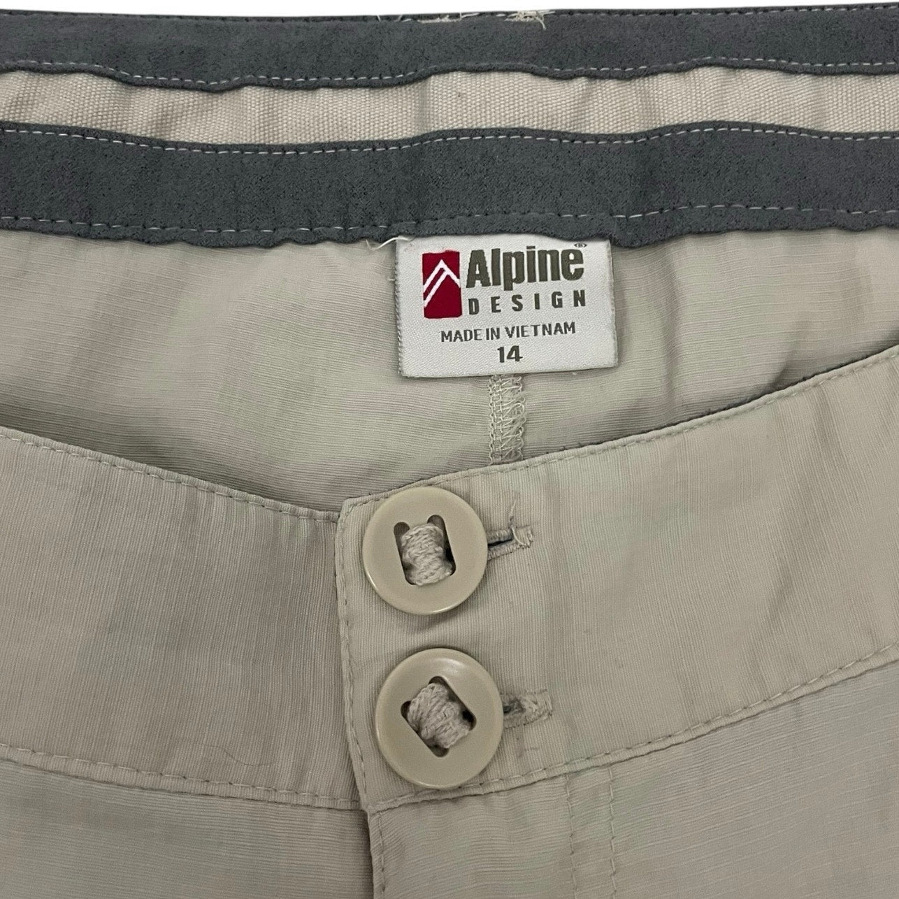 Alpine Design Khaki Active Outdoor Hiking Cargo Capri Pants