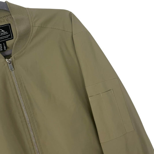 Outdoor Jacket Vintage Beige Zip Up Windbreaker Jacket