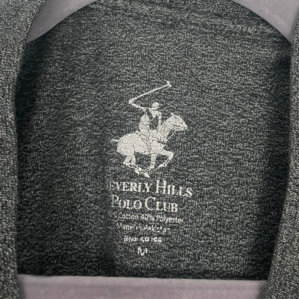 Beverly Hills Polo Club Mens Grey Short Sleeve V-Neck Top