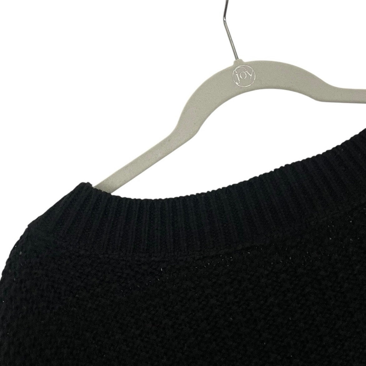 Leith Black Knit Crewneck Sweater