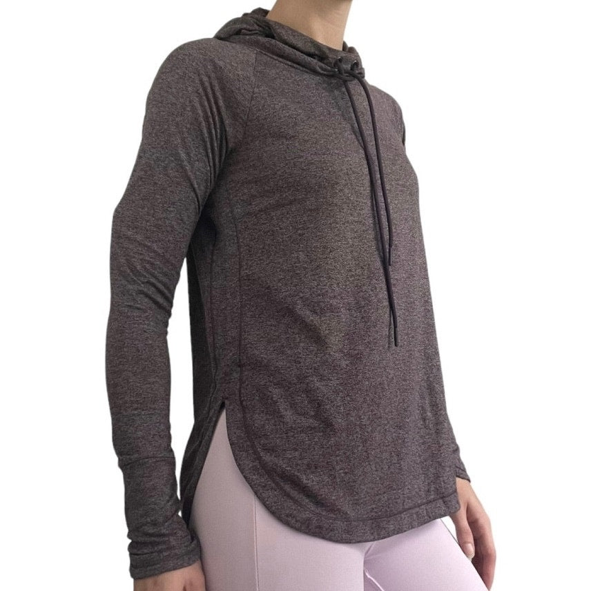 Athleta Purple Active Hooded Long Sleeve Top